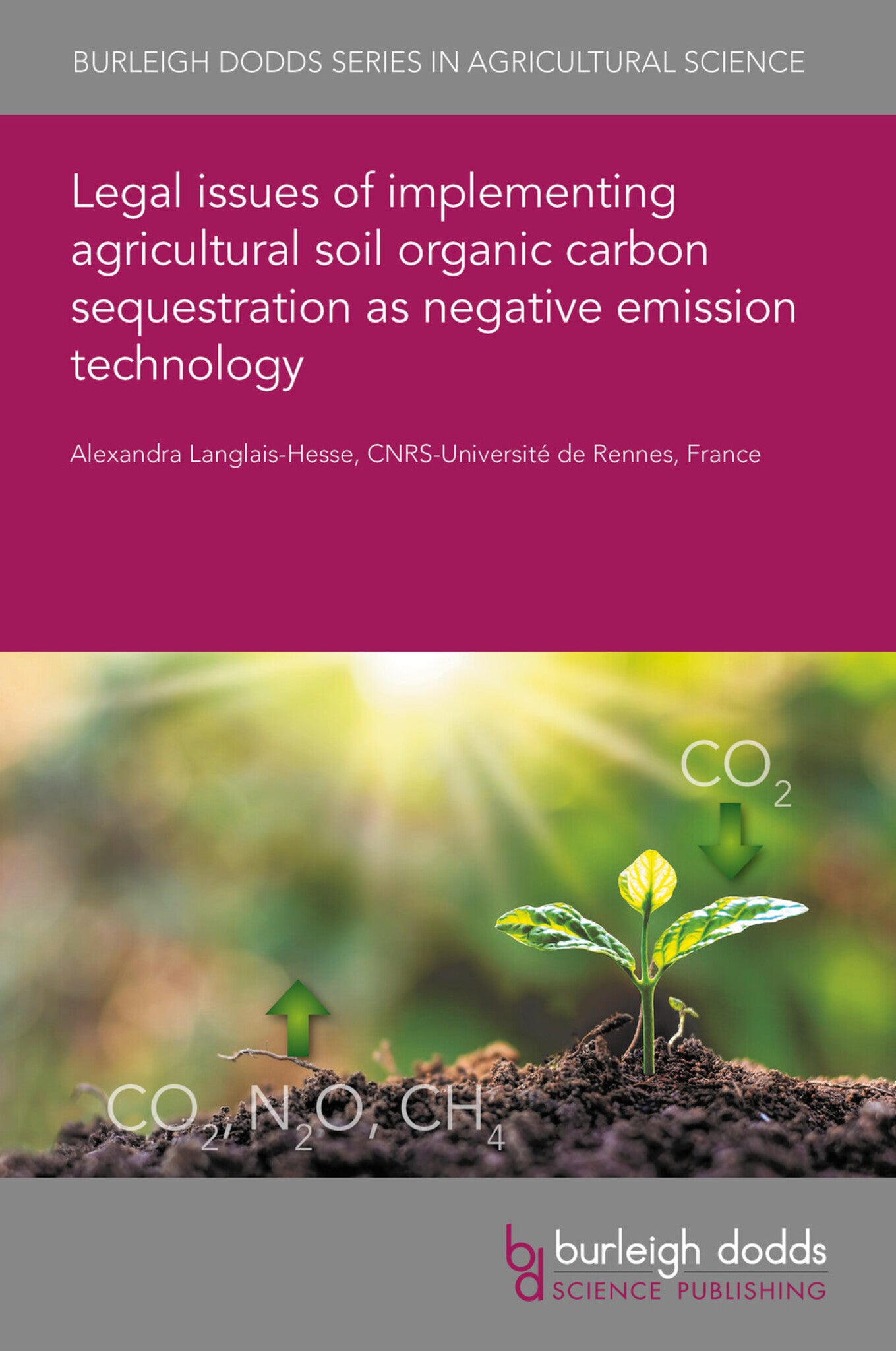 Cover image for Legal issues of implementing agricultural soil organic carbon sequestration as negative emission technology ISBN 9781801467186